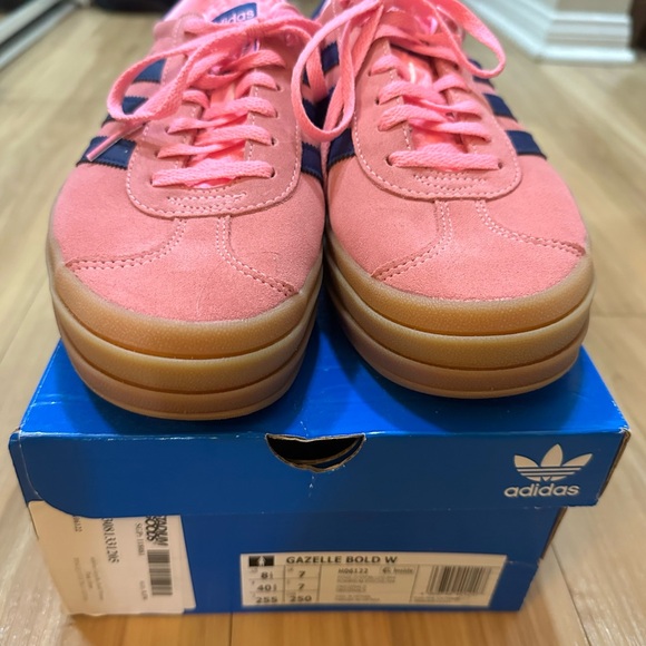 Pink Adidas Gazelle Platform Sneakers Size 8.5 - Picture 3 of 6
